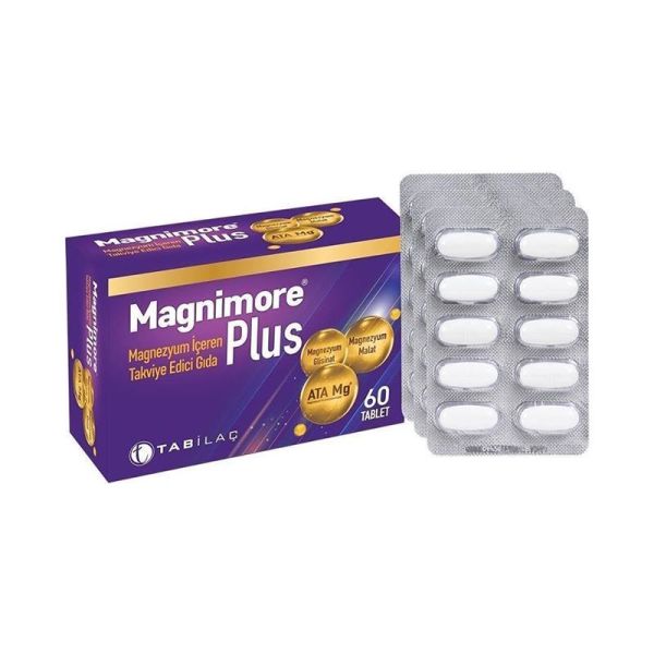 Magnimore Plus Magnezyum İçeren Takviye Edici Gıda 60 Tablet