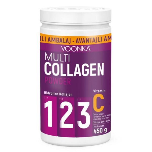 Voonka Multi Collagen Powder Vitamin C İçeren Takviye Edici Gıda 450 gr