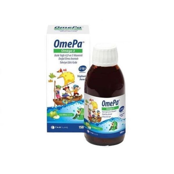 Omepa Omega 3 A-D ve E Vitamini Elma Aromalı 150 ml