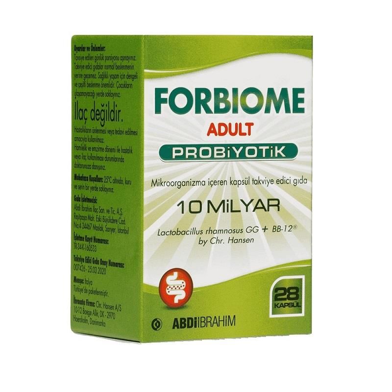 Forbiome Adult Probiyotik Takviye Edici Gıda 28 Kapsül