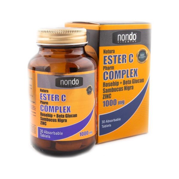 Nondo Vitamins Ester C Complex 1000 mg Takviye Edici Gıda 30 Tablet