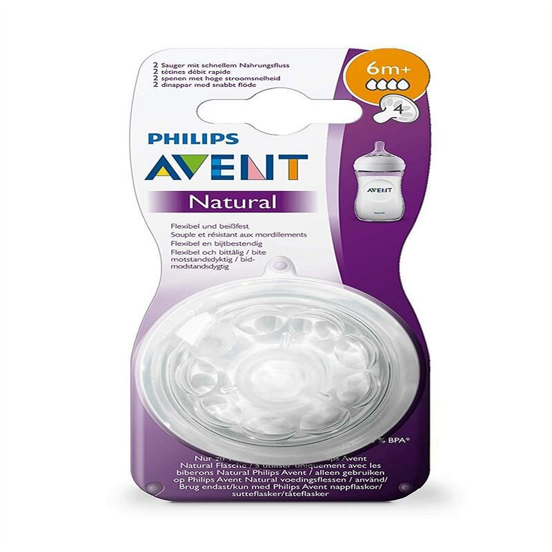 Philips Avent SCF044/27 Natural Biberon Emziği 6m+ 2'li