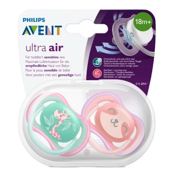 Philips Avent SCF349/12 Ultra Air 2'li Silikon Emzik 18+ Ay