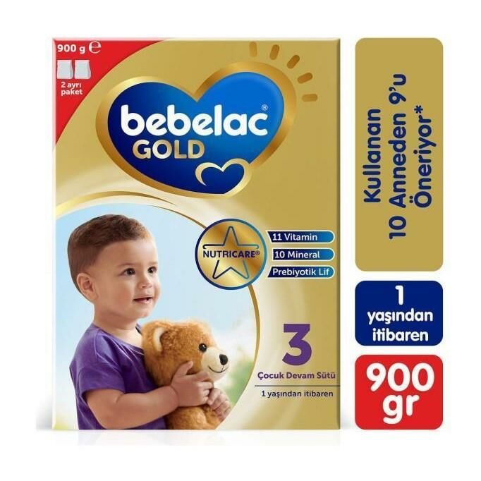 Bebelac Gold 3 Numara Bebek Devam Sütü 900 gr