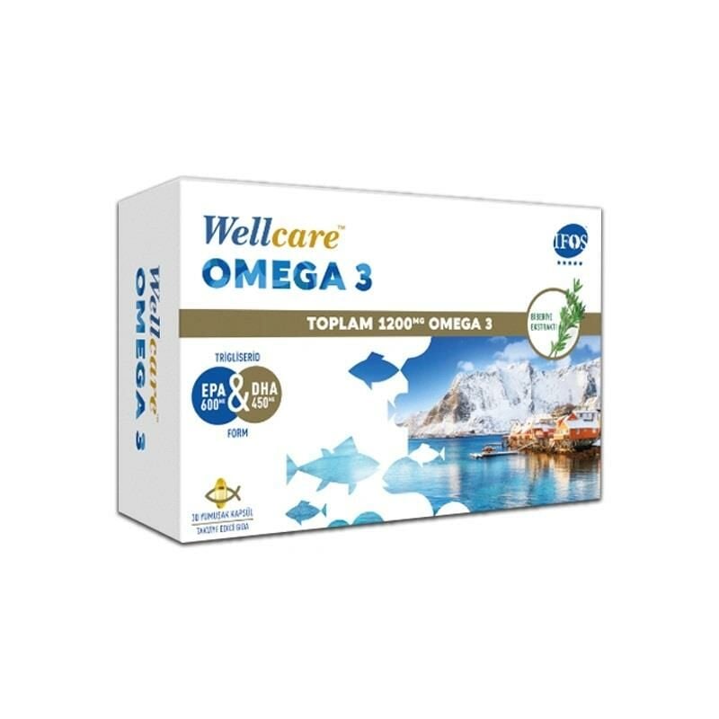 Wellcare Omega 3 1200 mg Balık Yağı 30 Kapsül