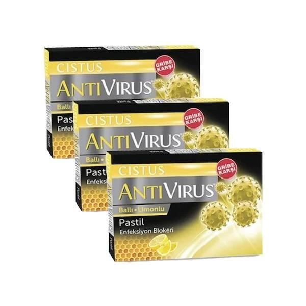 Cistus Antivirus Ballı Limonlu Pastil 10 Adet 3'lü Set