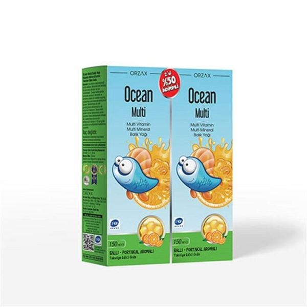 Orzax Ocean Multi Ballı - Portakal Aromalı Takviye Edici Şurup 150 ml