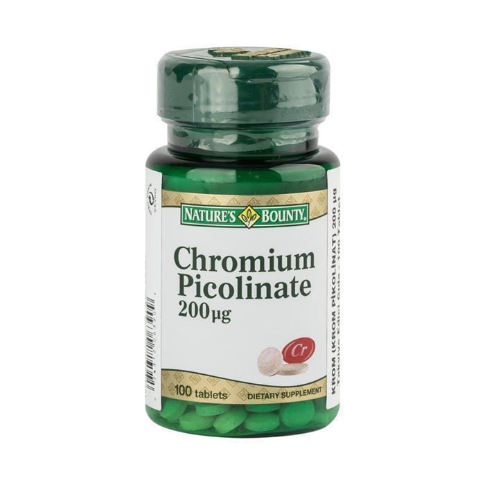 Nature's Bounty Chromium Picolinate 200mcg 100 Tablet