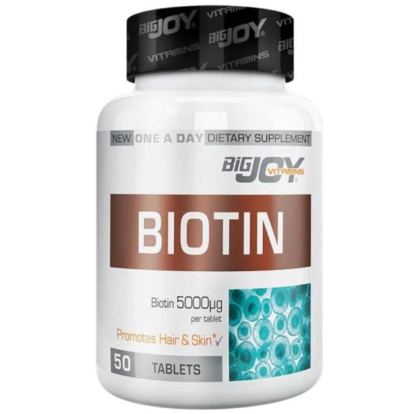 Bigjoy Vitamins Biotin 5000 Mcg 50 Tablet