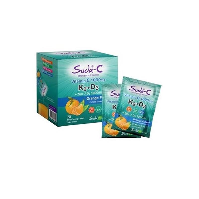 Suda-C Vitamin C 1000 mg K2+D3 20 Saşe