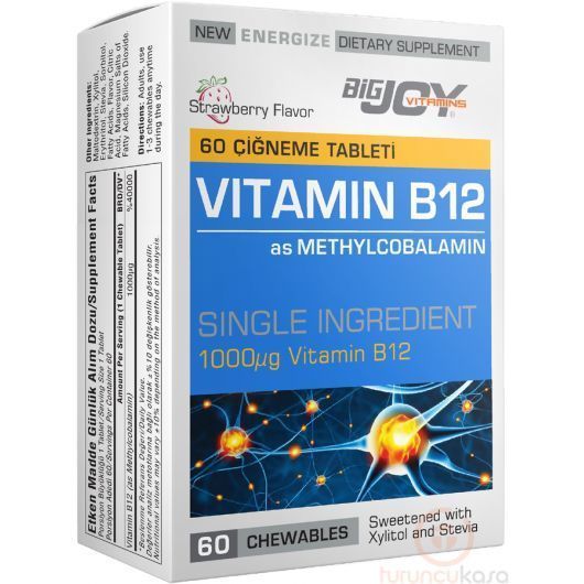 Bigjoy Vitamins Vitamin B12 60 Çiğneme Tablet