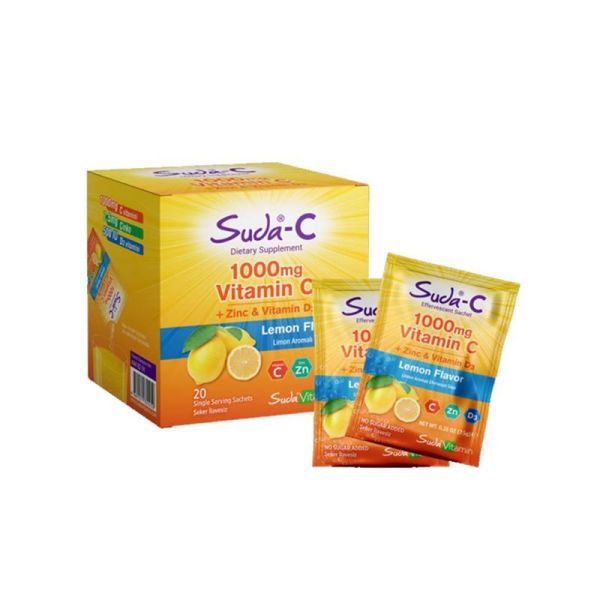 Suda Vitamin C 1000 mg Limon Özlü Takviye Edici 20 Saşe