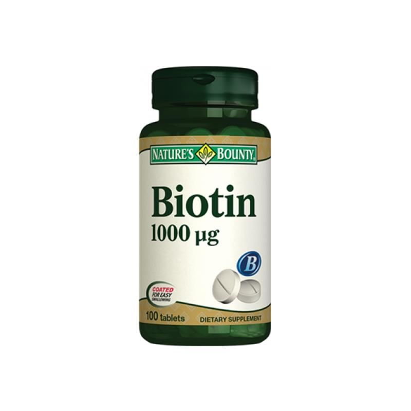 Nature's Bounty Biotin 1000 mcg 100 Tablet