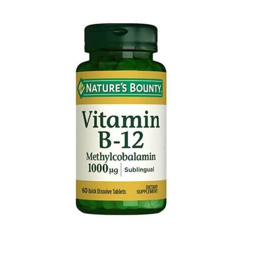 Nature's Bounty Vitamin B12 Methylcobalamin 1000 mcg 60 Dilaltı Tablet