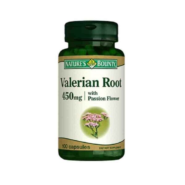 Nature's Bounty Valerian Root with Passion Flower 450 mg 100 Kapsül