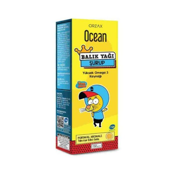 Orzax Ocean Omega 3 Şurup 150 ml - Portakal Aromalı