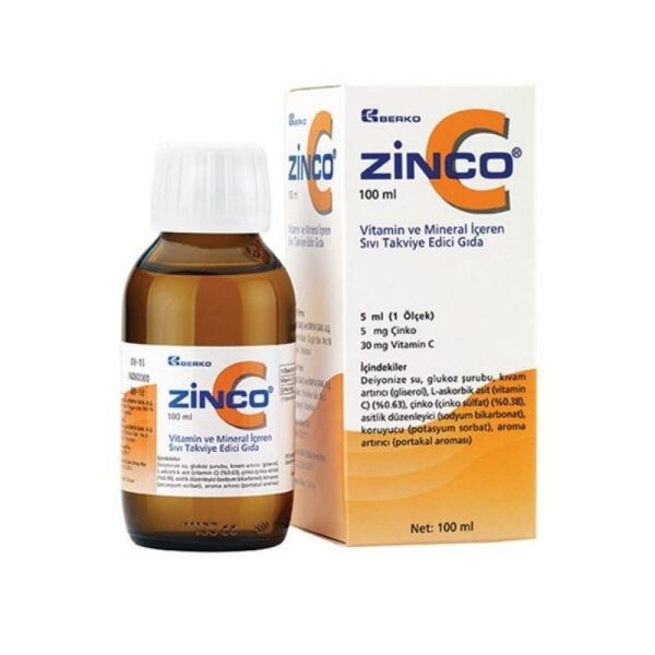 Zinco C Sıvı Takviye Edici Gıda 100 ml