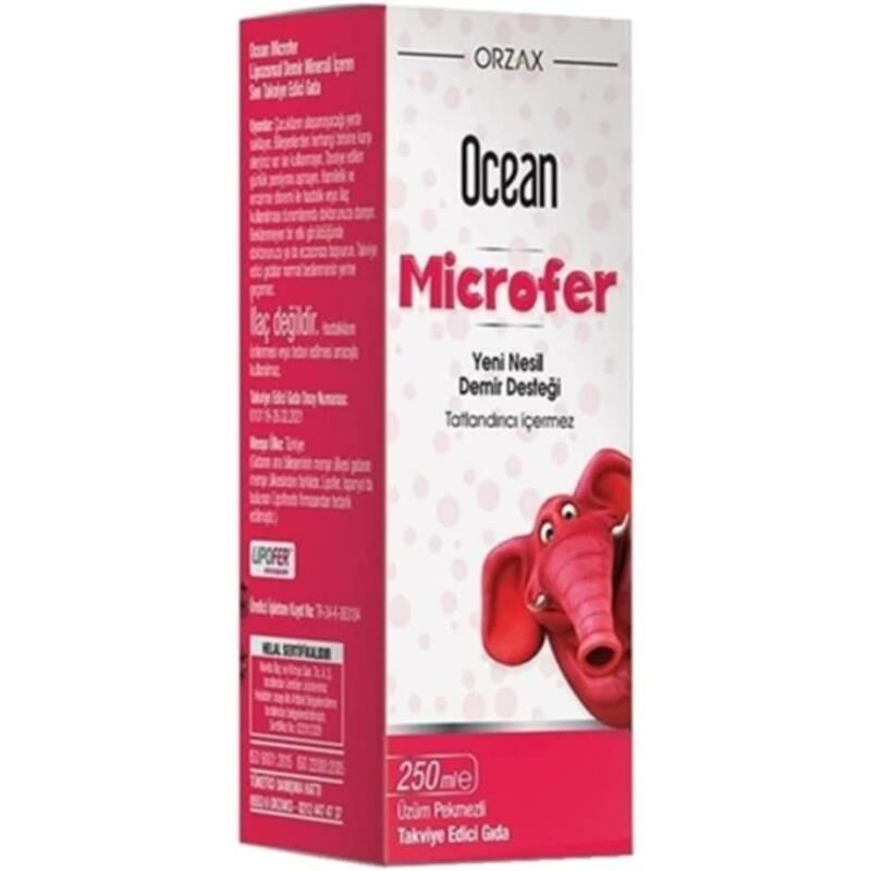 Orzax Ocean Microfer Lipozomal Demir Sıvı Takviye Edici Gıda 250 ml