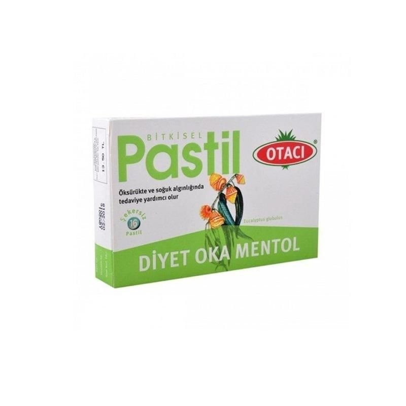 Otacı Bitkisel Diyet Oka Mentol 16 Pastil