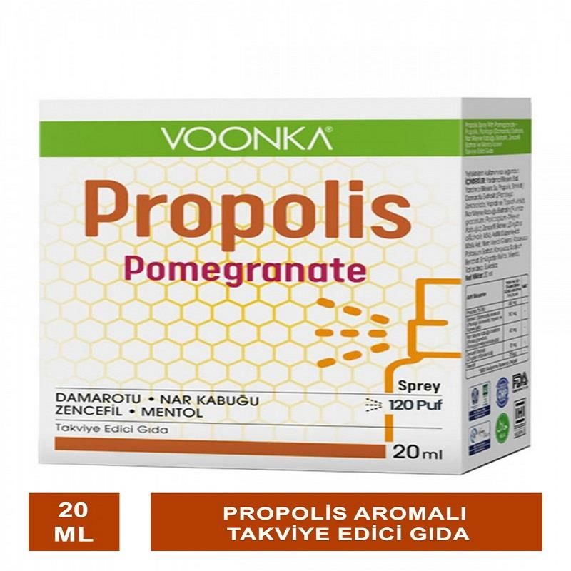 Voonka Propolis Pomegranate Takviye Edici Gıda Sprey 20 ml