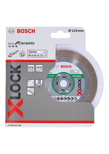 Bosch - X-LOCK - Best Serisi Seramik İçin, Elmas Kesme Diski 110 mm