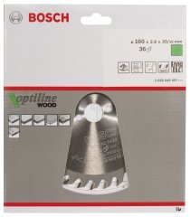 Bosch - Optiline Serisi Ahşap için Daire Testere Bıçağı 160*20/16 mm 36 Diş