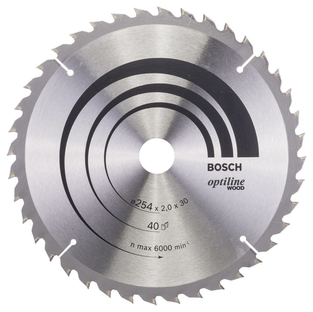 Bosch - Optiline Serisi Ahşap için Daire Testere Bıçağı 254*30 mm 40 Diş