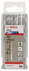 Bosch - HSS-G Metal Matkap Ucu 6*93 mm 10'lu Paket