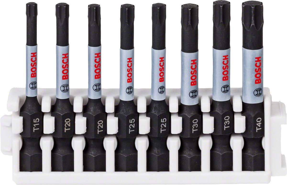 Bosch - Impact Control Serisi Vidalama Ucu 8'li T15/T20x2/T25x2/T30x2/T40 *50mm