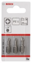 Bosch - Extra Hard Serisi Vidalama Ucu PZ 1*25 mm 3'lü