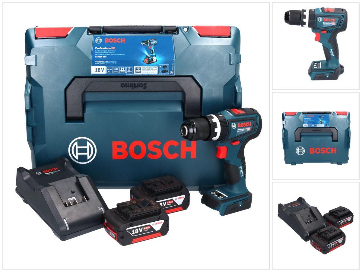 BOSCH GSB 18V-90 C Akülü Delme Vidalama Makinesi