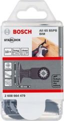 Bosch - Starlock - AII 65 BSPB - BIM Sert Ahşap İçin Daldırmalı Testere Bıçağı 10'lu
