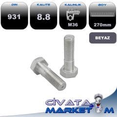 M36*270 ANAHTAR BAŞ YARIM DİŞ CİVATA 8,8