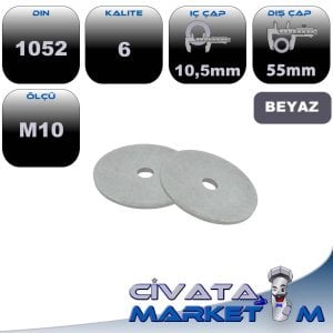 DIN 1052 ŞASE PULU M10X55 BEYAZ