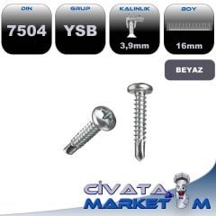 3,9x16 YSB MATKAP UCLU VİDA DIN7504 BYZ