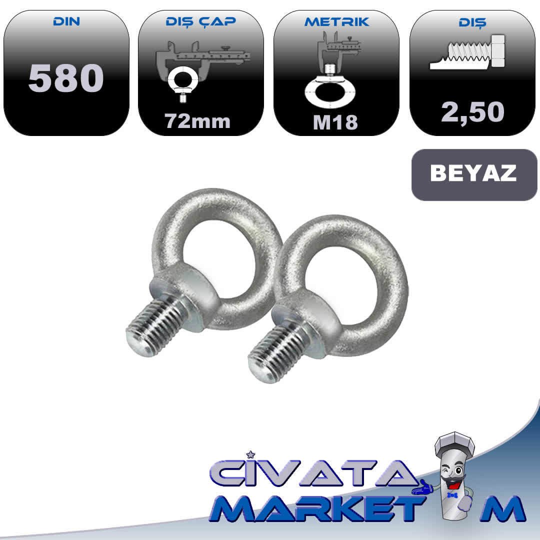 DIN580 AYBOLT (Eyebolt) ERKEK M18X2,5