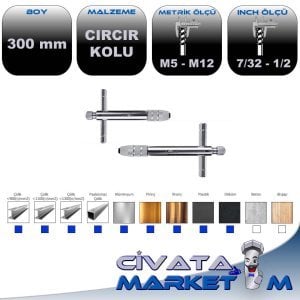 CIRCIR KLAVUZ KOLU   300,0    /   M 5 - M 12  /  7/32 - 1/2 1/8