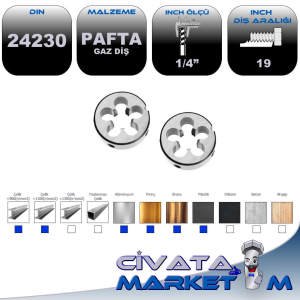 1/4 GAZ DİŞ PAFTA