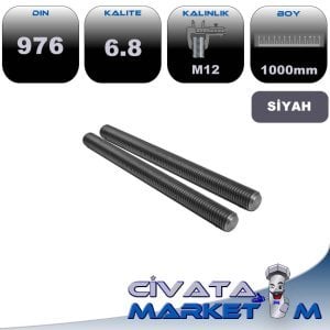 M12*1000 GİJON SİYAH 6 KALİTE