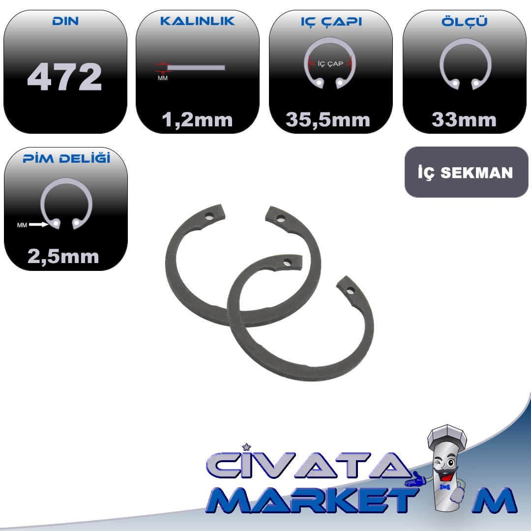 DIN 472 İÇ SEGMAN 33MM