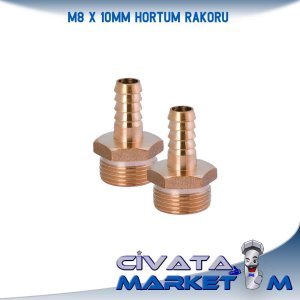 8X10 METRİK HORTUM RAKORU (PİRİNÇ)