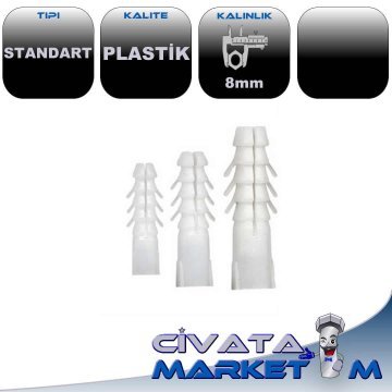 8MM STANDART PLASTİK DÜBEL