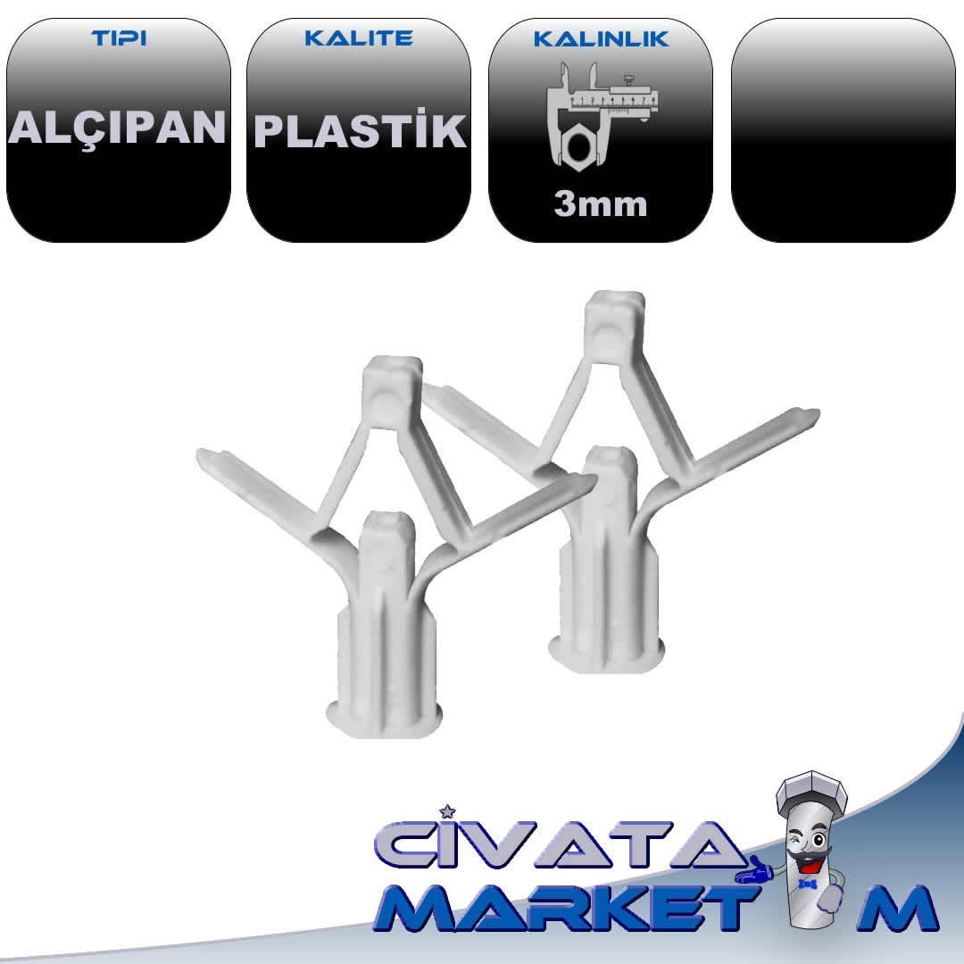 3MM PLASTİK ALÇIPAN DÜBELİ