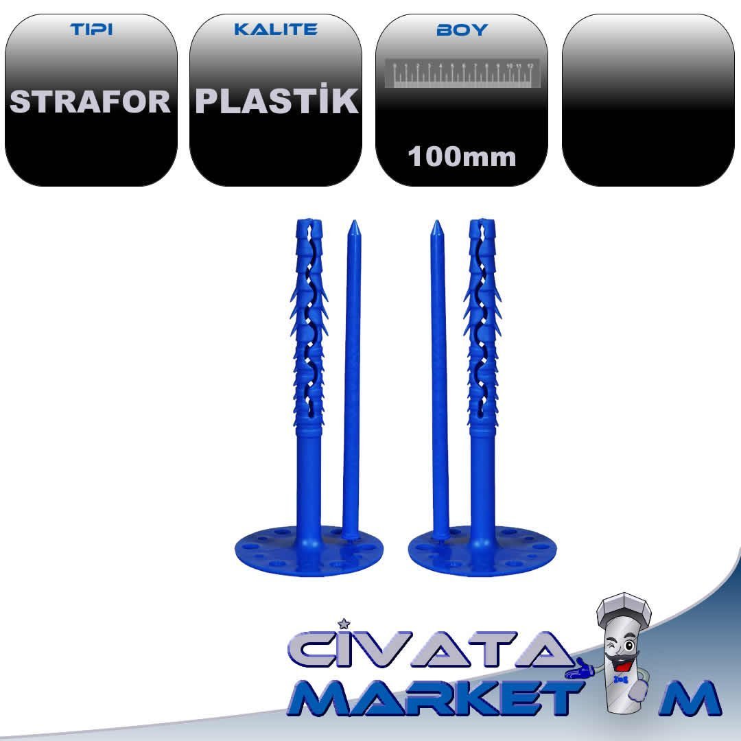 10CM PLASTİK STRAFOR DÜBELİ