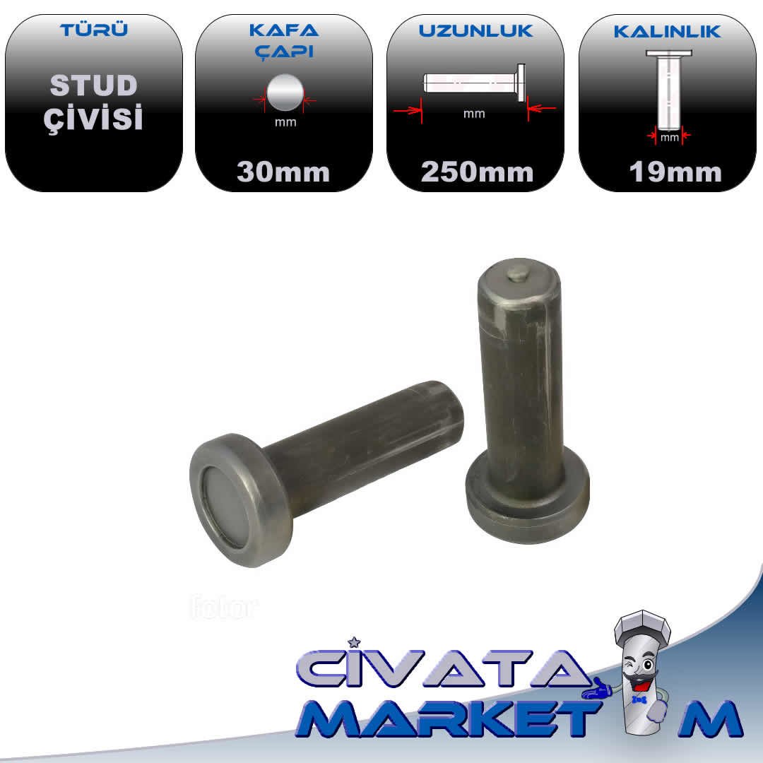 STUD ÇİVİSİ  19x250