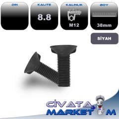 M12*38 ALPLER BIÇAK CİVATASI SİYAH 8-8