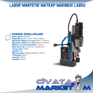 MANYETİK MATKAP MAKİNESİ LAB50 FOR 12-50 mm