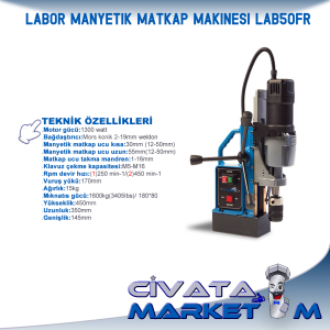 MANYETİK MATKAP MAKİNESİ LAB50FR FOR 12-50 mm