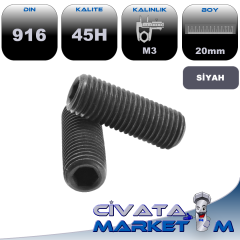 M3*20 SETSKUR SİYAH