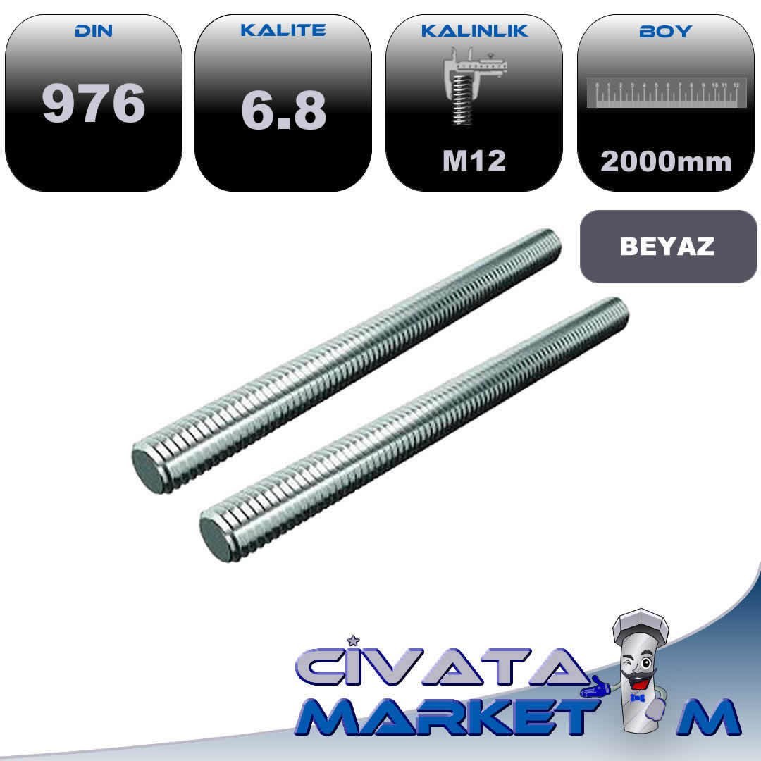 M12*2000 GİJON BEYAZ 6.8